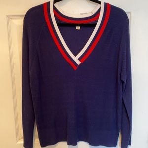 Garage Medium Navy Blue Knit Blouse
